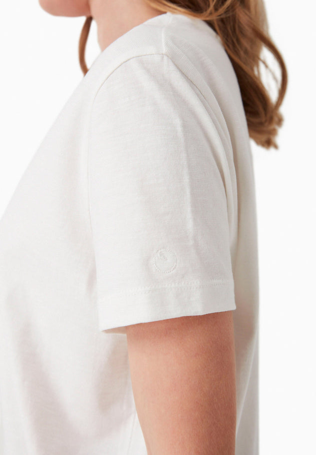 Women's Basic Round Neck T-Shirt Off White