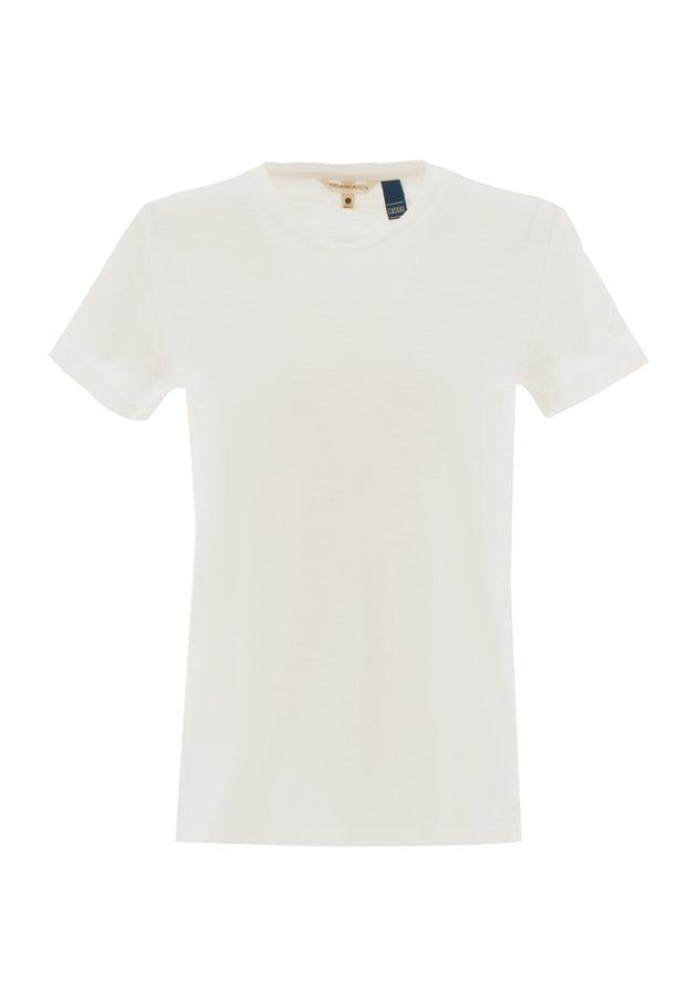 Women's Basic Round Neck T-Shirt Off White