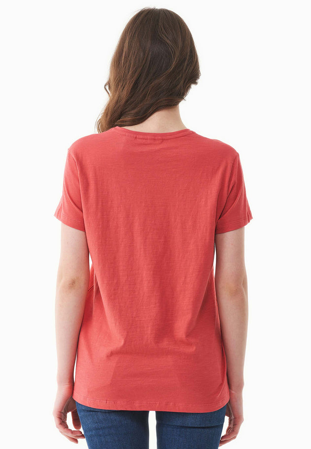 Women's Basic Round Neck T-Shirt Radiant Red