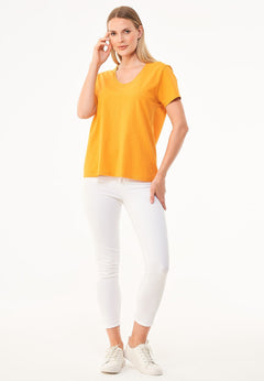 Women's Basic V-Neck T-Shirt Mango