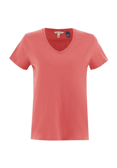 Women's Basic V-Neck T-Shirt Radiant Red