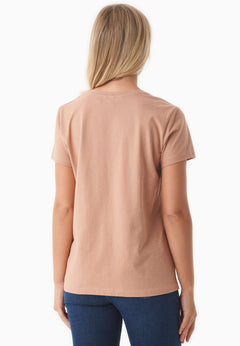 Basic V-Neck T-Shirt Tan