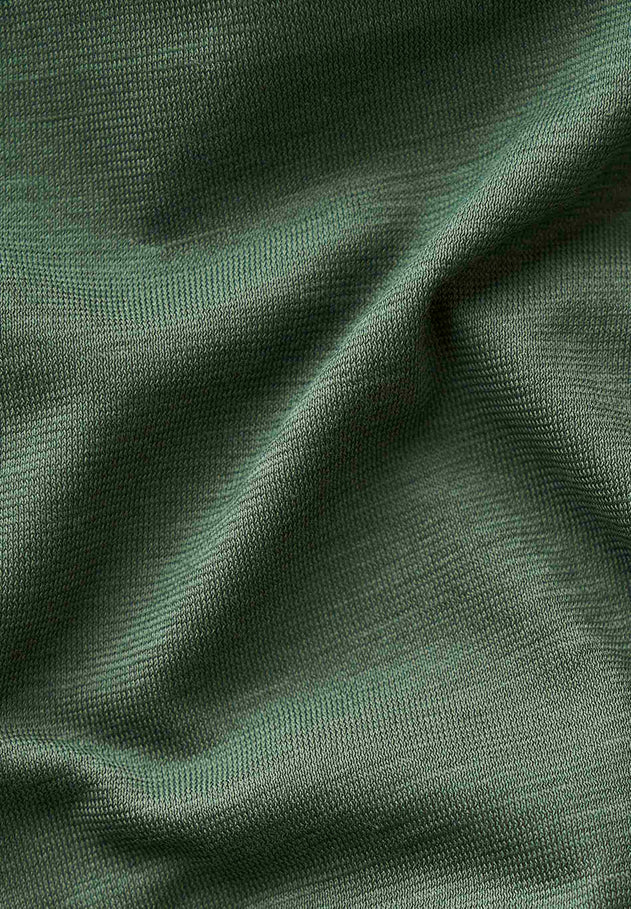 Long-Sleeved Jersey Dress Dark Olive Green