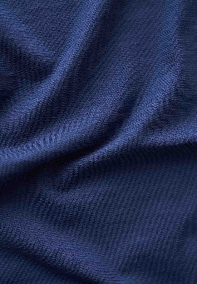 Long-Sleeved Jersey Dress Navy Blue