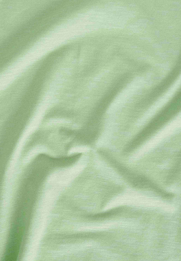 Slub Jersey Dress With Side Pockets Foam Green