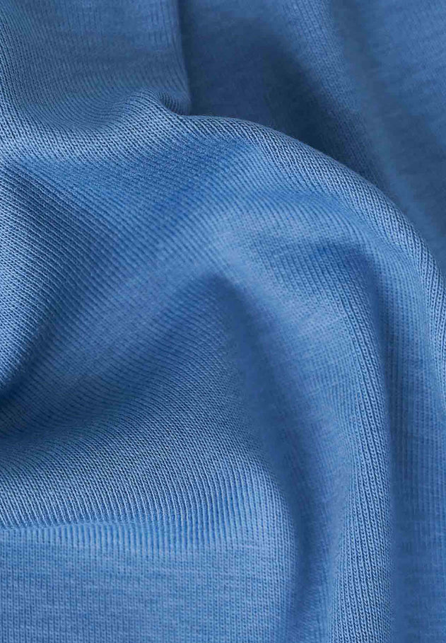Women's Basic Ribbed Top Coronet Blue