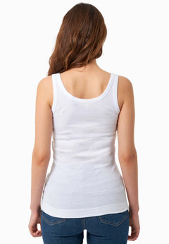 Women's Basic Ribbed Top White