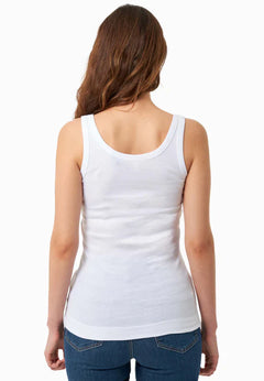 Women's Basic Ribbed Top Off White