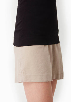 Women's High Neckline Ribbed Top Black