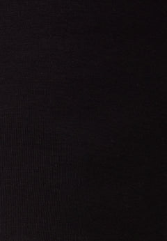 Women's High Neckline Ribbed Top Black