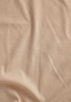 Women's High Neckline Ribbed Top Soft Beige