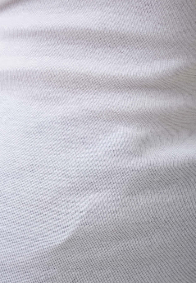 Women's High Neckline Ribbed Top White