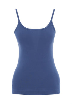 Women's Ribbed Spaghetti Strap Top Navy
