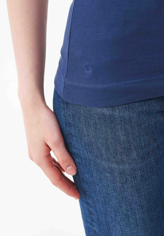 Women's Ribbed Spaghetti Strap Top Navy