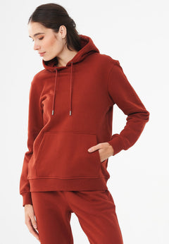 Women's Organic Cotton Hoodie With Kangaroo Pocket Ginger