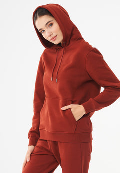 Women's Organic Cotton Hoodie With Kangaroo Pocket Ginger