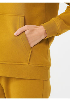 Women's Organic Cotton Hoodie With Kangaroo Pocket Tobacco