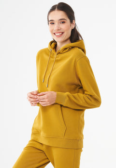 Women's Organic Cotton Hoodie With Kangaroo Pocket Tobacco