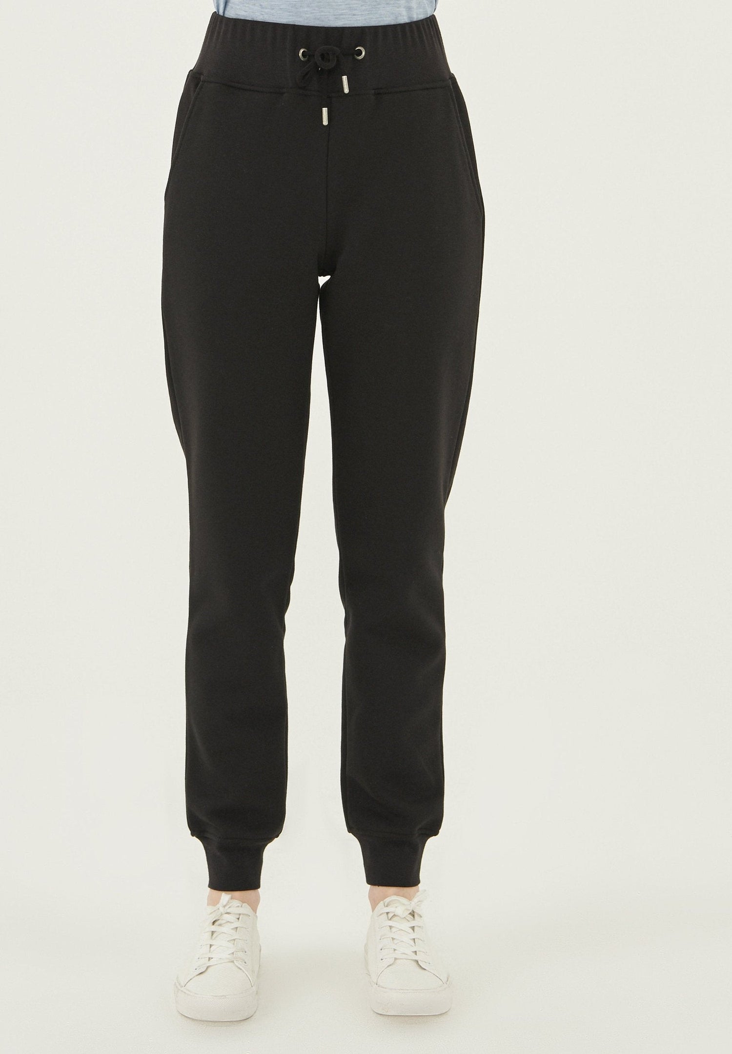 High Waisted Organic Cotton Sweatpants Black