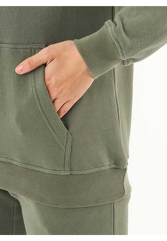 Women's Basic Soft Touch Organic Cotton Hoodie Mid Olive