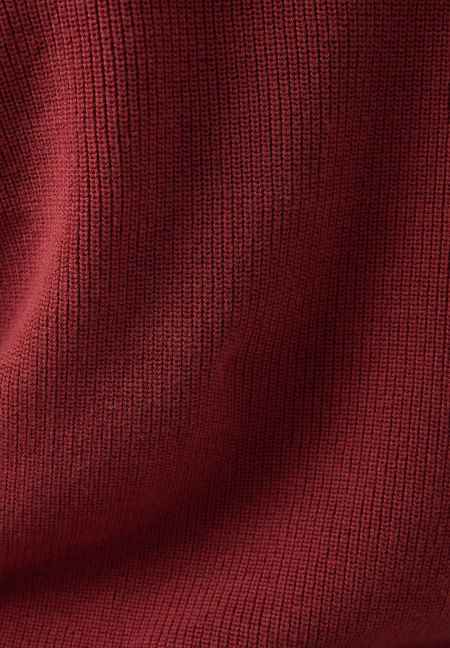Women's Organic Cotton Turtleneck Knit Merlot