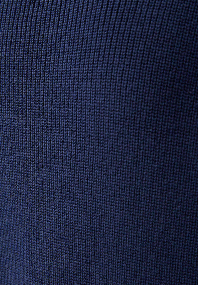 Women's Organic Cotton Turtleneck Knit Navy