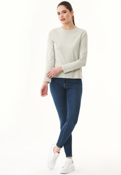 Women's Casual Long-Sleeved T-Shirt Olive Branch