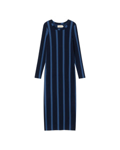 Gina Dress Navy Striped