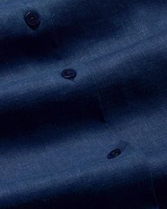 Laura Hemp Blend Button Dress Navy