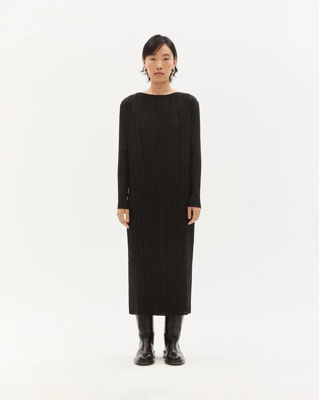 Myrtle Pleated Dress Black