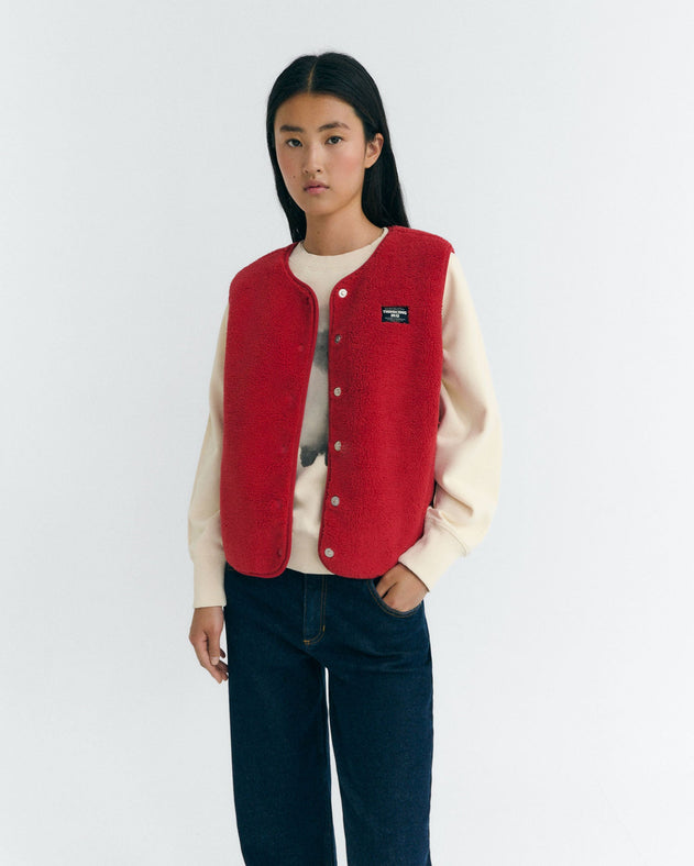 Jay Fleece Vest Red