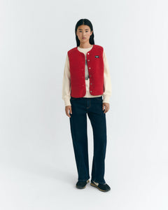 Jay Fleece Vest Red