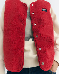 Jay Fleece Vest Red