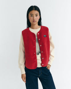 Jay Fleece Vest Red
