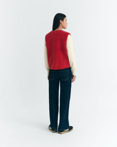Jay Fleece Vest Red