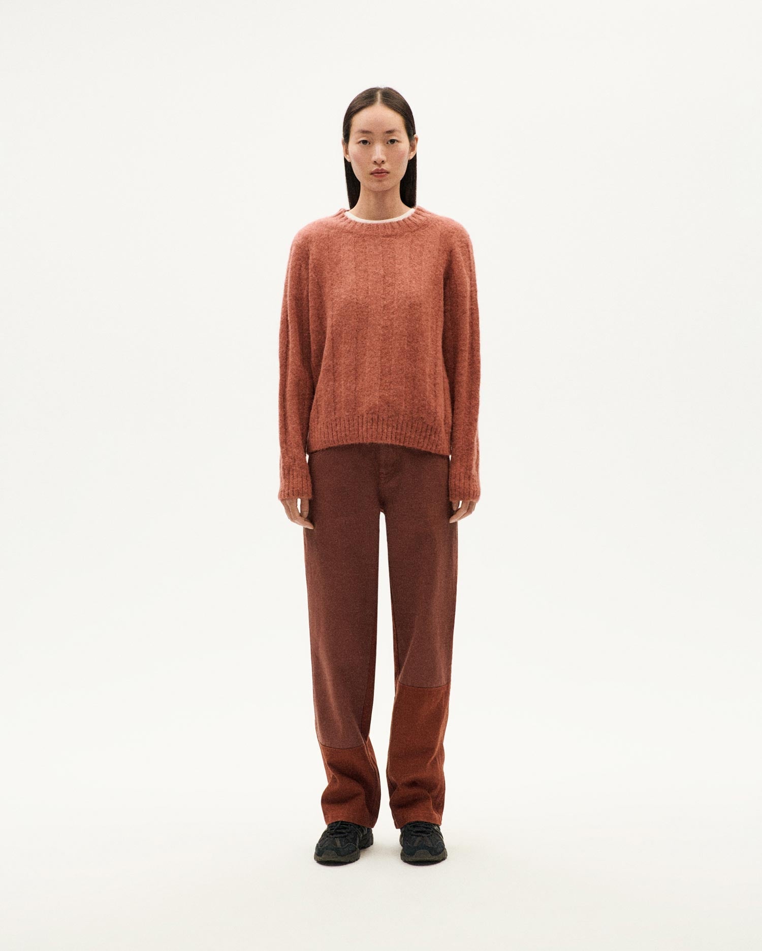 Red alpaca wool Layan sweater