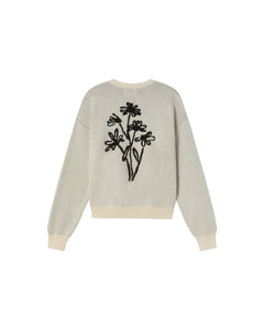 Philis Sweater Ivory Merino Wool Flowers