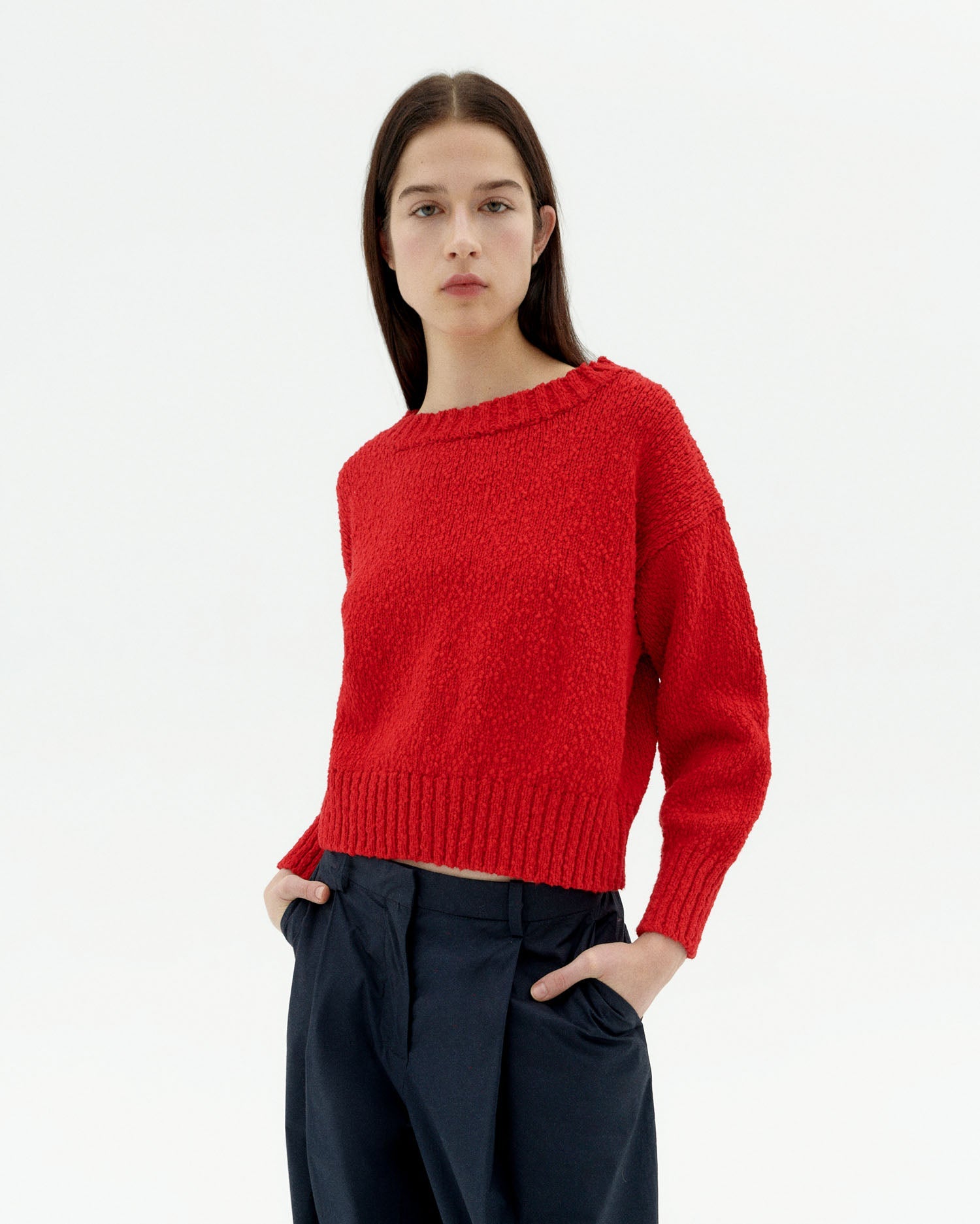 Clara Knitted Sweatshirt Red