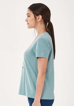 Women's V-Neck Cocktail T-Shirt Miami Sky