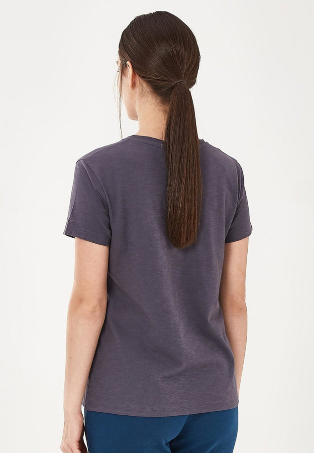 Women's Basic Round Neck T-Shirt Asphalt