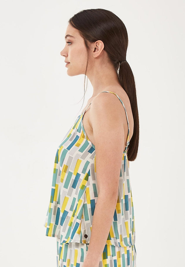 Women's Lyocell Spaghetti Strap Top Graphic Print