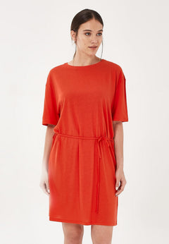 Väljä Vyöllinen Jersey Lyocellsekoite Mekko Punainen