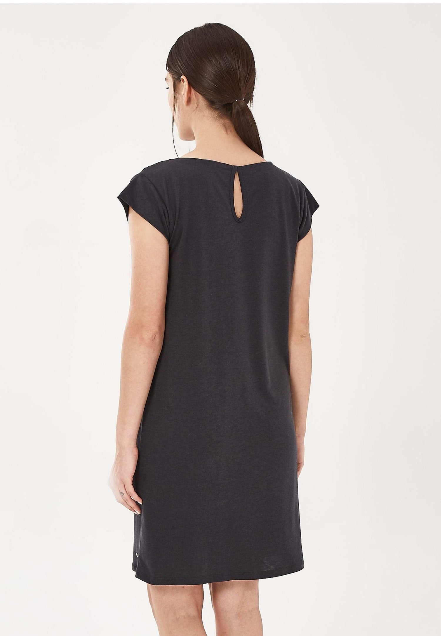 Lyocell Blend Jersey Mini Dress Onyx