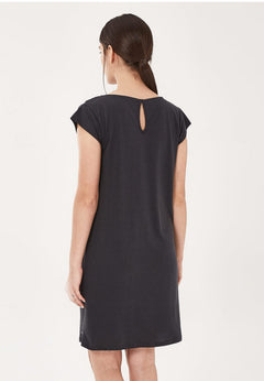 Lyocell Blend Jersey Mini Dress Onyx