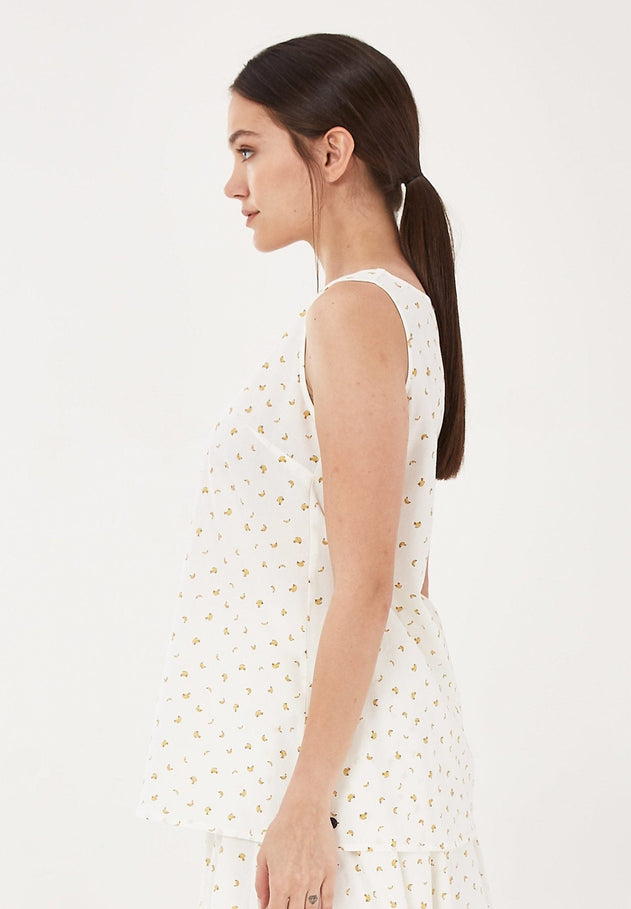 Organic Cotton Blouse Top All-Over Print