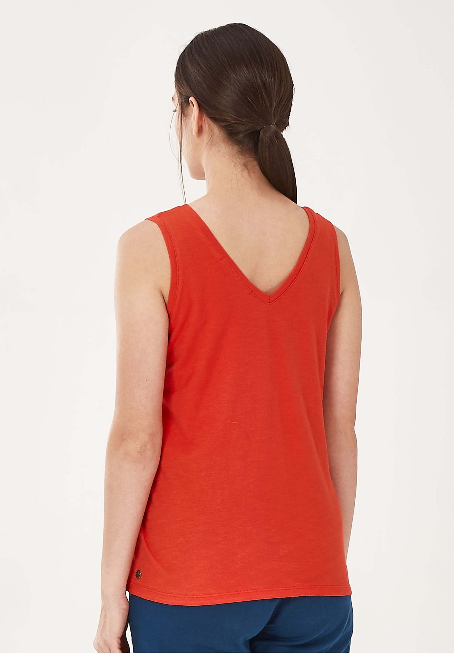 Toucan Embroidered Tank Top Red