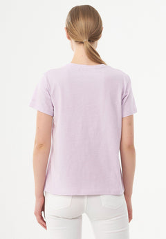 Women's Basic Round Neck T-Shirt Lavender