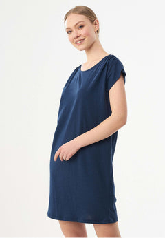 Lyocell Blend Jersey Mini Dress Navy