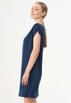 Lyocell Blend Jersey Mini Dress Navy