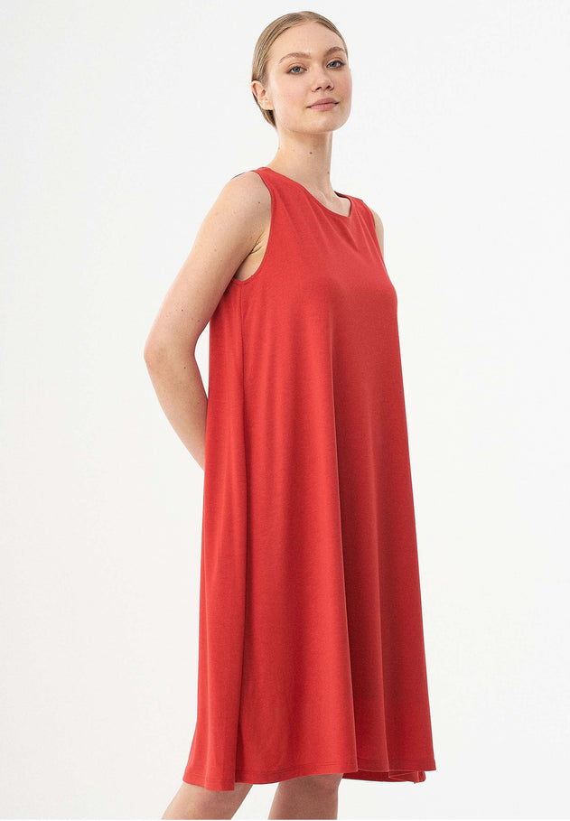 Sleeveless REPREVE® Blend Dress Red